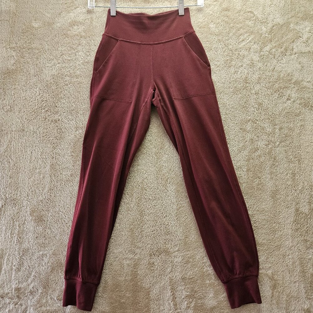 Lululemon Align High-Rise Joggers Leggings Women's Size 0 Burgundy Pants - Picture 1 of 9